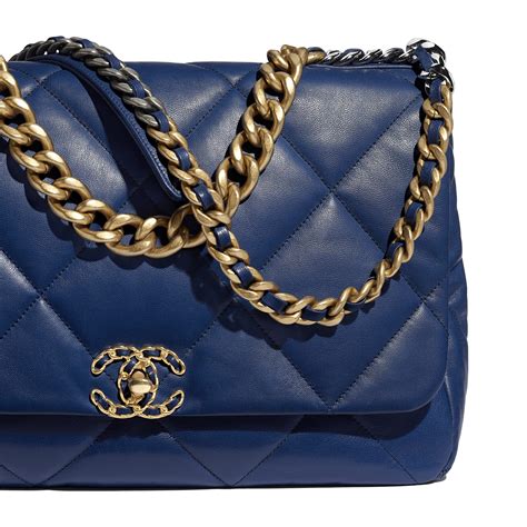 chanel 19 flap blue|chanel 19 flap bag white.